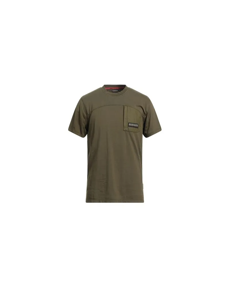 Napapijri TOPS - T-shirtsauf YOOX.COM Militärgrün