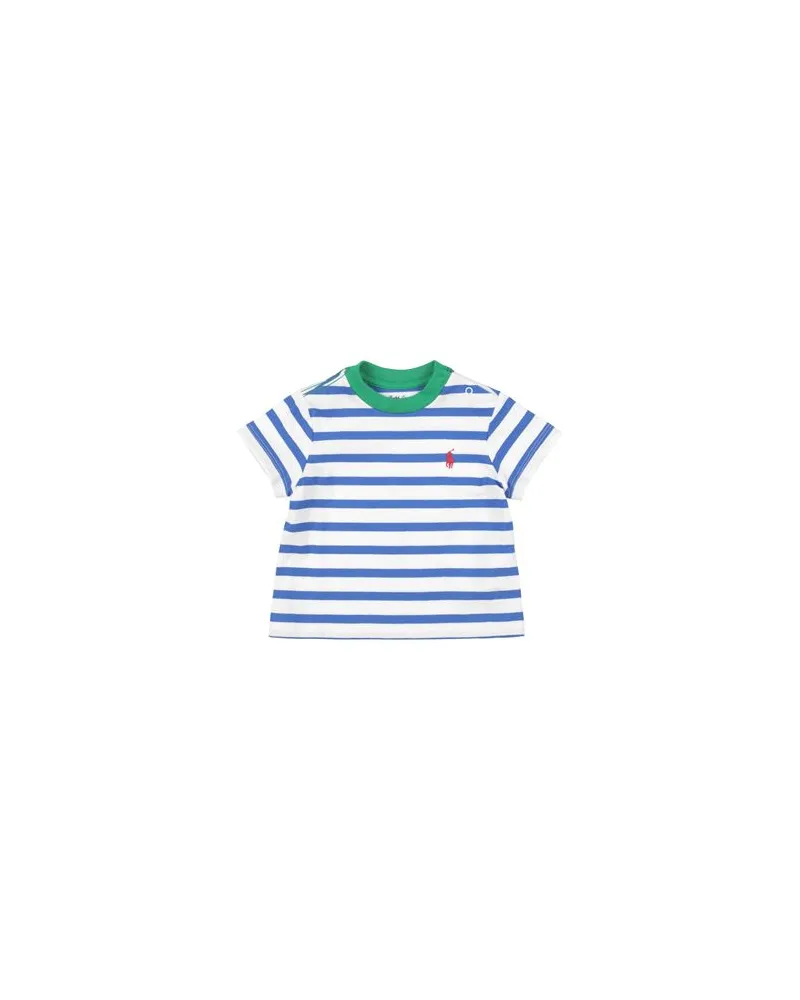 Ralph Lauren Striped Cotton Jersey Ringer Tee  - TOPS - T-shirtsauf YOOX.COM Blau