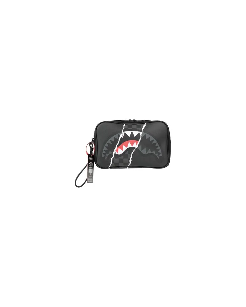 Sprayground CENTER RIP REVEALING GRAY CHECK TOILETRY BRICK - KOFFER & CO. - Beauty Casesauf YOOX.COM Schwarz