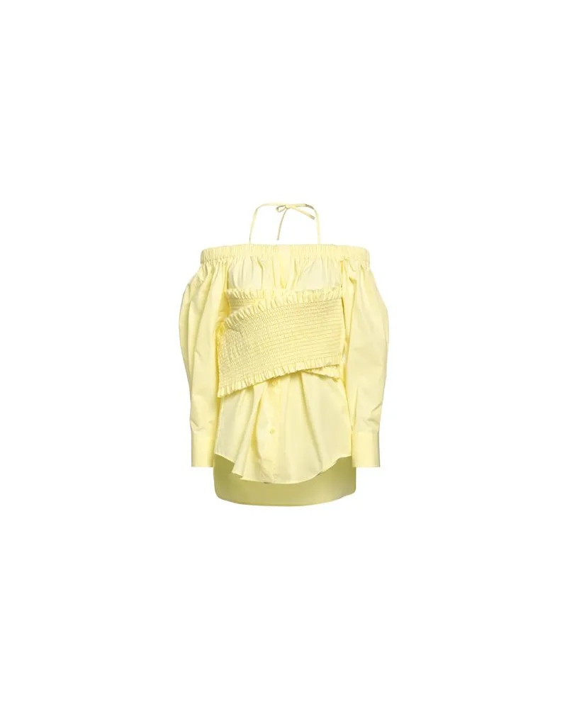 MSGM TOPS - Hemdenauf YOOX.COM Pastellgelb