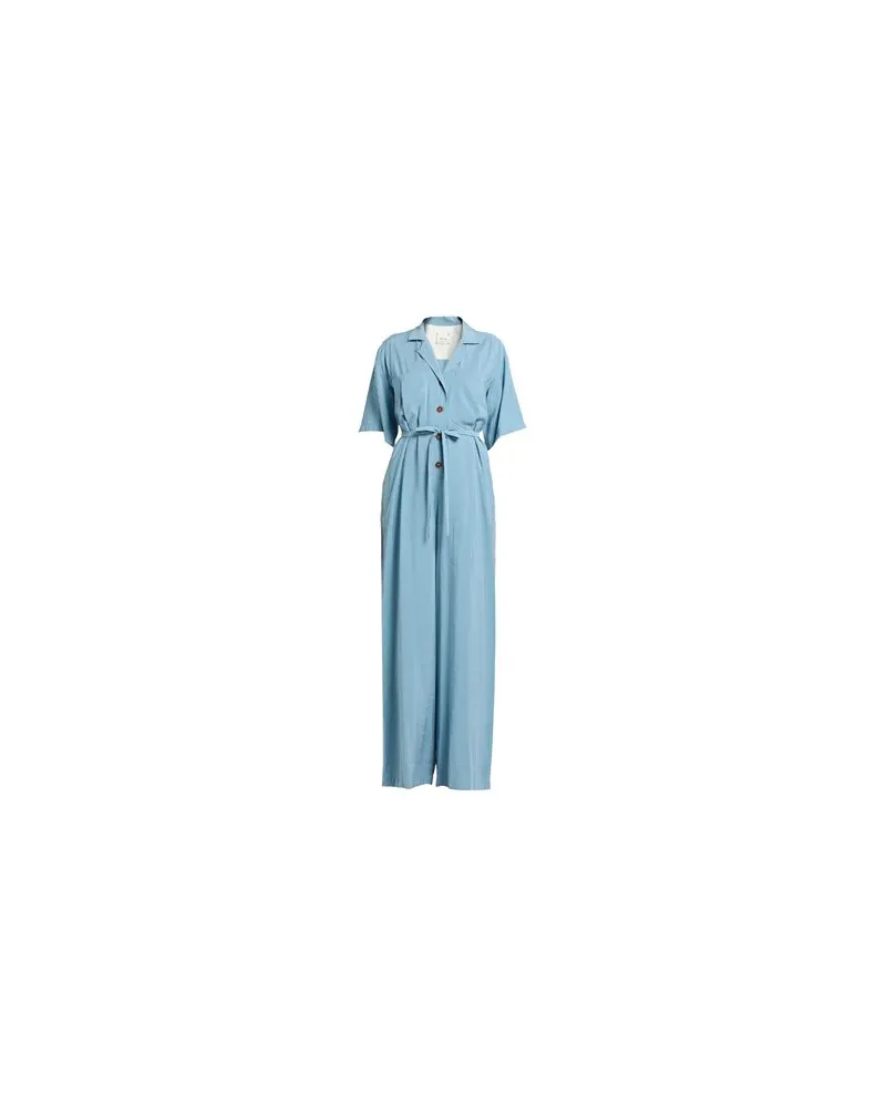 ALYSI CRÈME - OVERALLS - Jumpsuitsauf YOOX.COM Taubenblau
