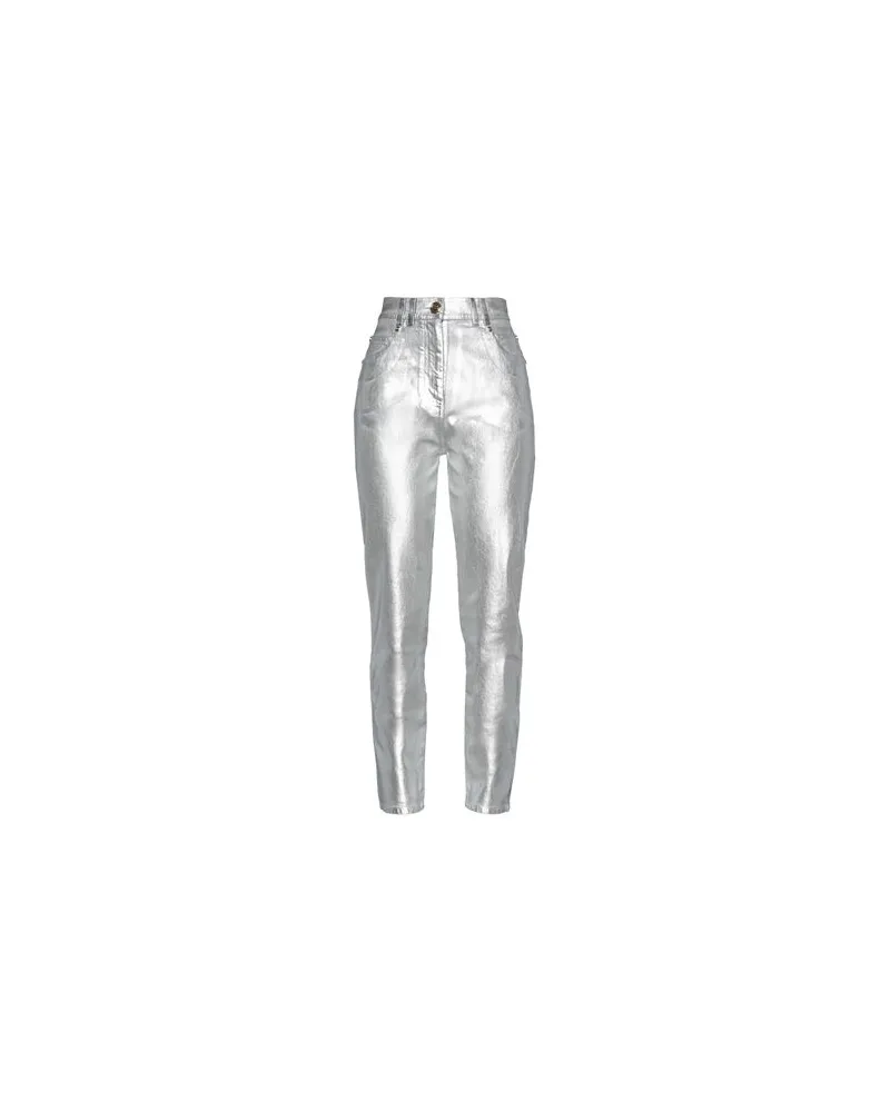 Balmain HOSEN & RÖCKE - Jeanshosenauf YOOX.COM Silber
