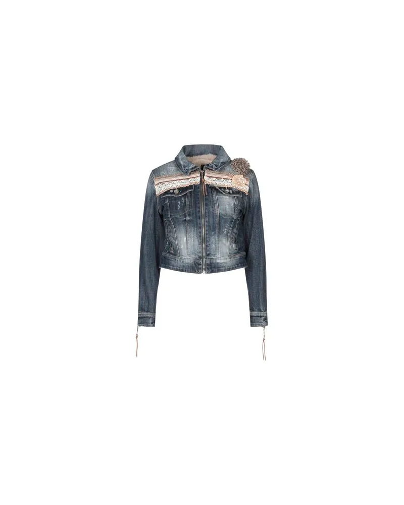 Fracomina JACKEN & MÄNTEL - Jeansjacken/Mäntelauf YOOX.COM Blau