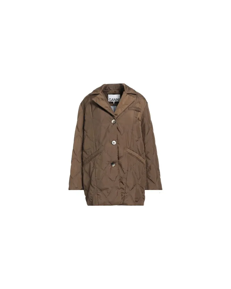 Ganni JACKEN & MÄNTEL - Pufferjacken & Daunenjackenauf YOOX.COM Khaki