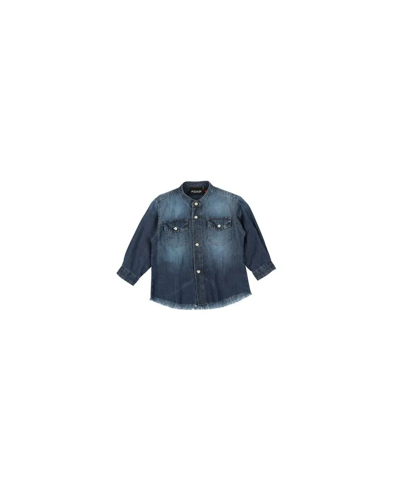 Please TOPS - Jeanshemdenauf YOOX.COM Blau