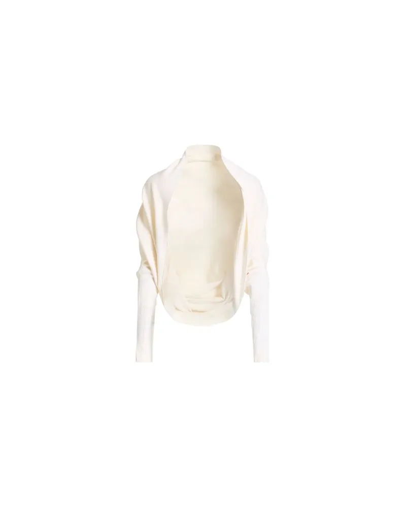 AGNONA STRICKWAREN - Strickjackenauf YOOX.COM Cremeweiß