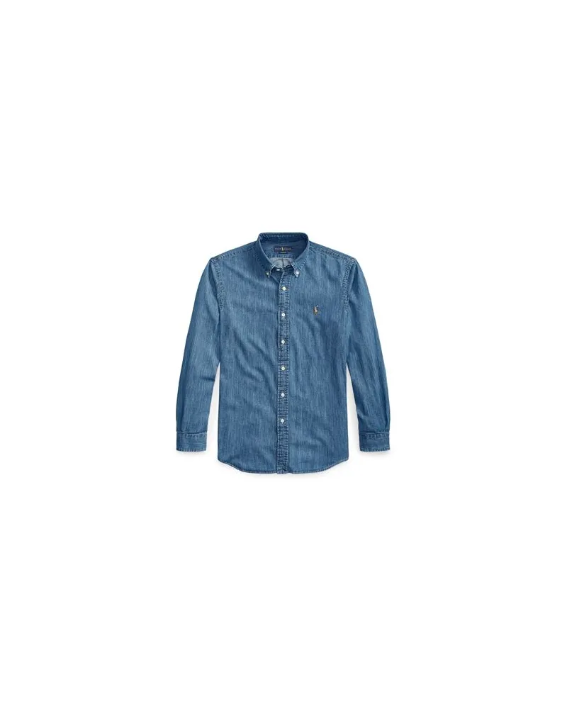 Ralph Lauren Custom Fit Denim Shirt  - TOPS - Jeanshemdenauf YOOX.COM Blau