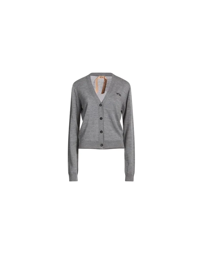 N° 21 STRICKWAREN - Strickjackenauf YOOX.COM Grau