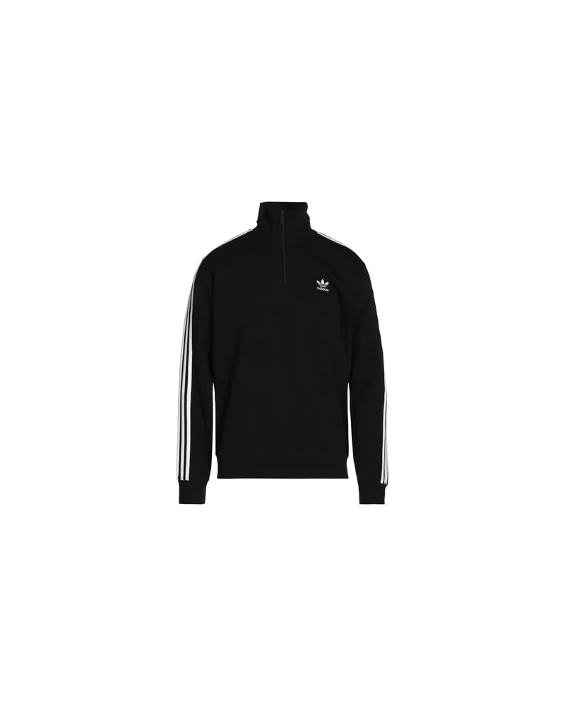 adidas 3-STRIPE HZ CRW  - TOPS - Sweatshirtsauf YOOX.COM Schwarz