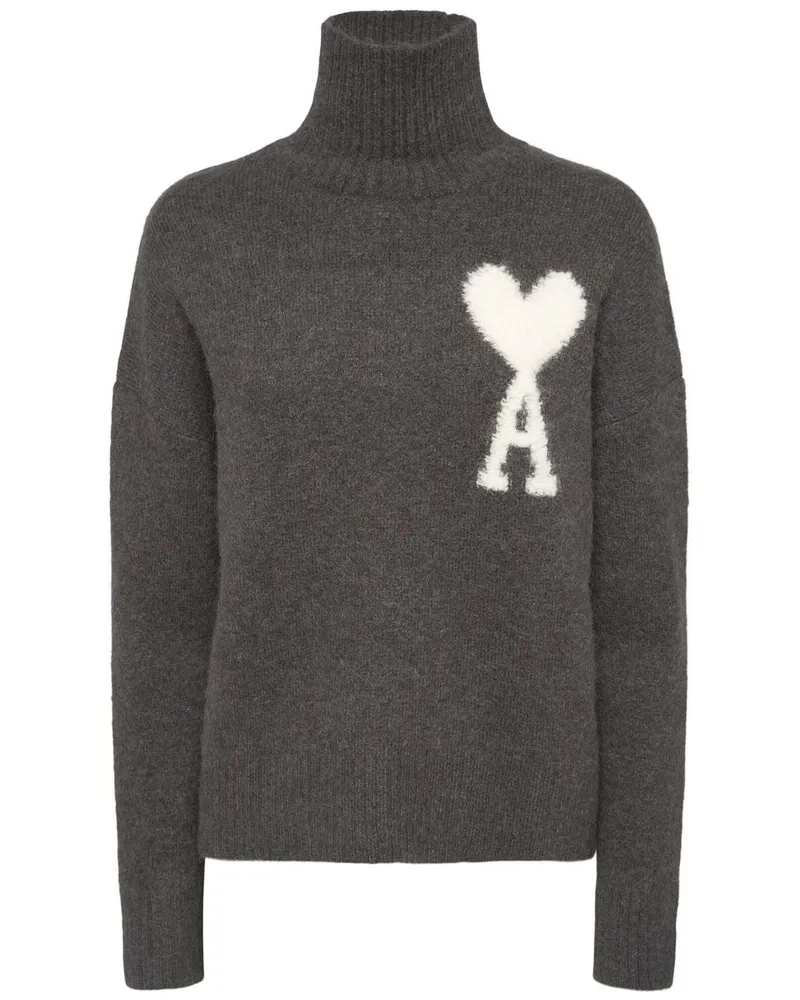 AMI Paris Rollkragenpullover Dunkelgrau