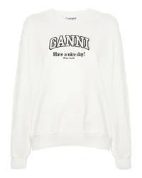 Ganni Sweatshirt Weiß