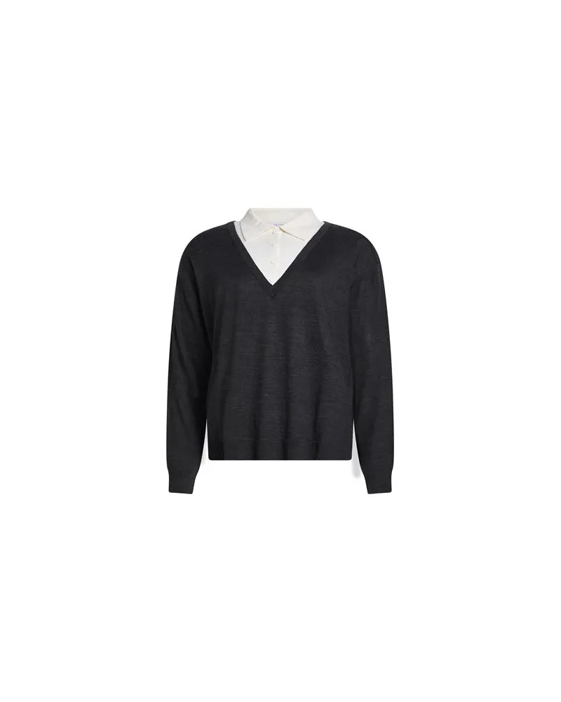 Caractère STRICKWAREN - Pulloverauf YOOX.COM Braungrau