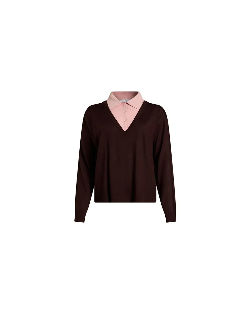 Caractère STRICKWAREN - Pulloverauf YOOX.COM Dunkelbraun