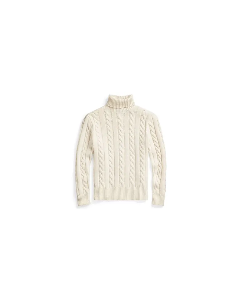 Ralph Lauren Cable-Knit Wool-Cashmere Sweater  - STRICKWAREN - Rollkragenpulloverauf YOOX.COM Elfenbein