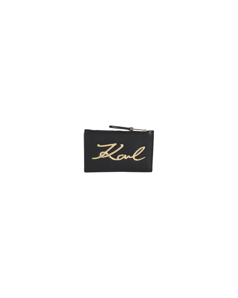 Karl Lagerfeld K/SIGNATURE BIFOLD ZIP CH  - Kleinlederwaren - Brieftaschenauf YOOX.COM Schwarz