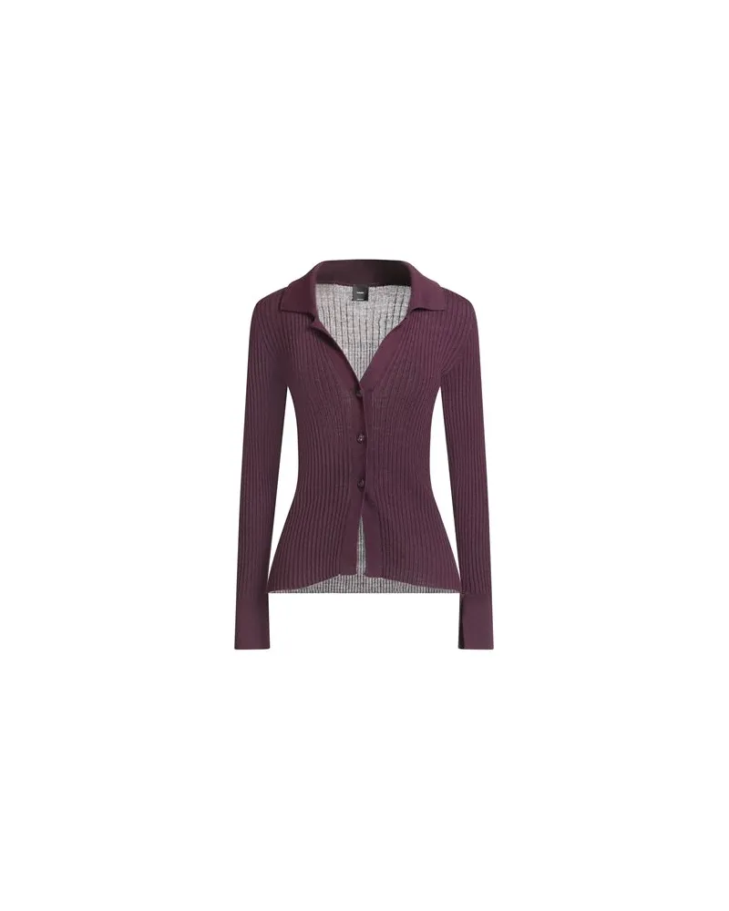 Pinko STRICKWAREN - Strickjackenauf YOOX.COM Pflaume