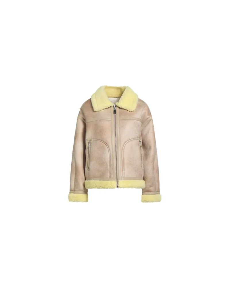OOF WEAR THE SHAPES' LAB - JACKEN & MÄNTEL - Shearling- & Kunstfellauf YOOX.COM Beige