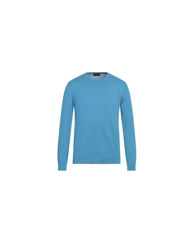 Roberto Collina STRICKWAREN - Pulloverauf YOOX.COM Azurblau