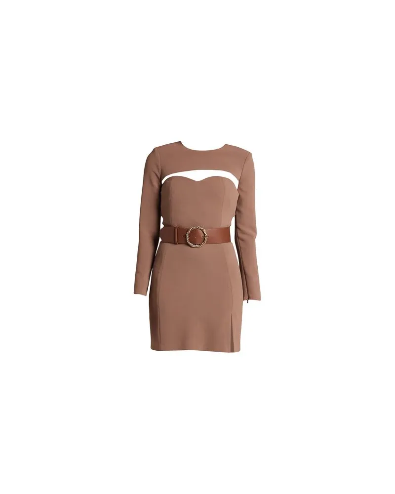 Elisabetta Franchi KLEIDER - Mini-Kleiderauf YOOX.COM Braun