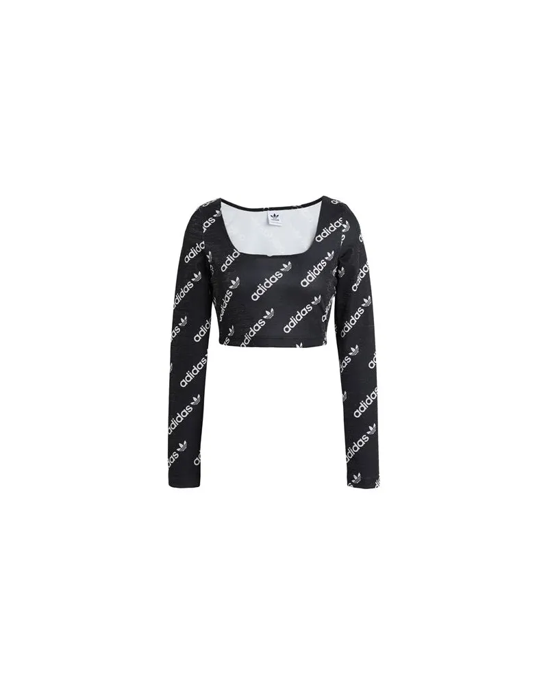 adidas LS CR TOP  - TOPS - T-shirtsauf YOOX.COM Schwarz