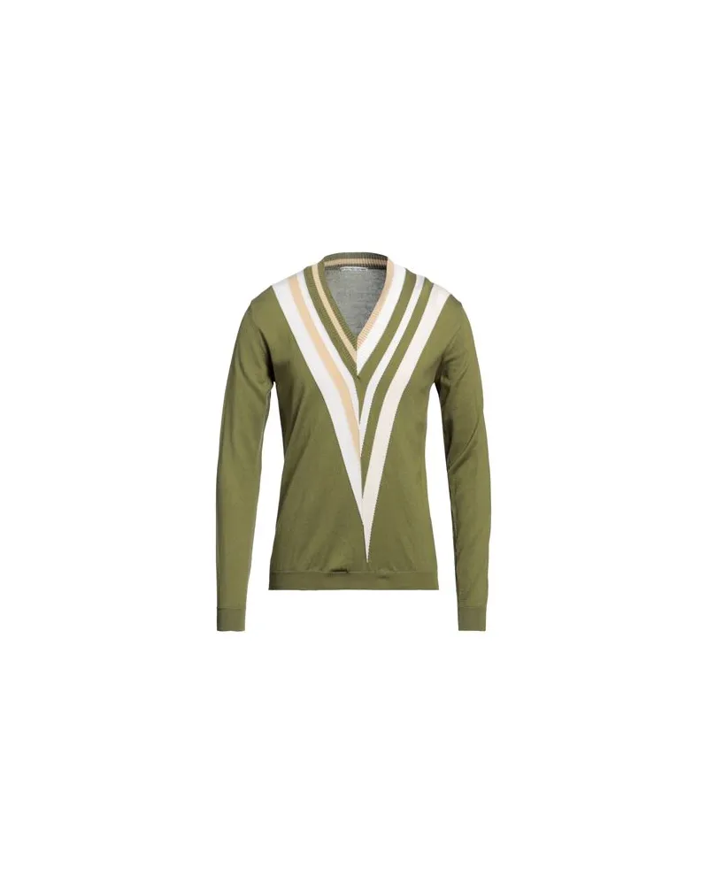 Daniele Alessandrini STRICKWAREN - Pulloverauf YOOX.COM Militärgrün