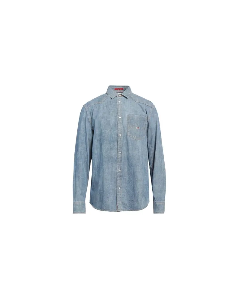 Tommy Hilfiger TOPS - Jeanshemdenauf YOOX.COM Blau