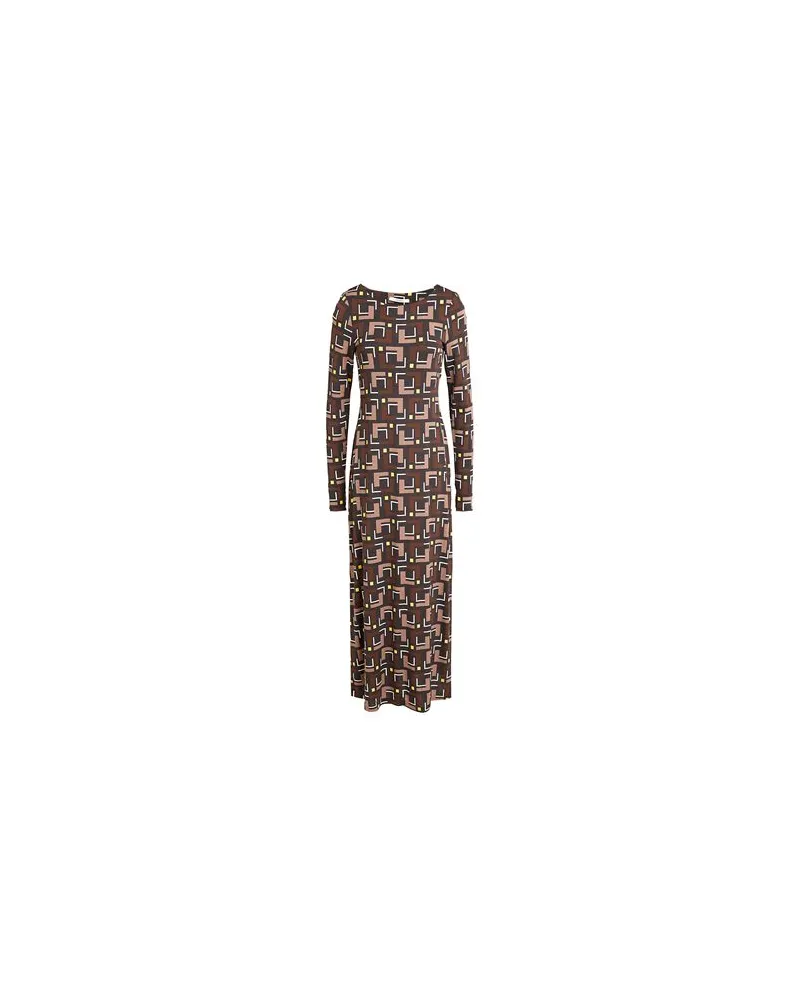 Maliparmi KLEIDER - Maxi-Kleiderauf YOOX.COM Schokobraun