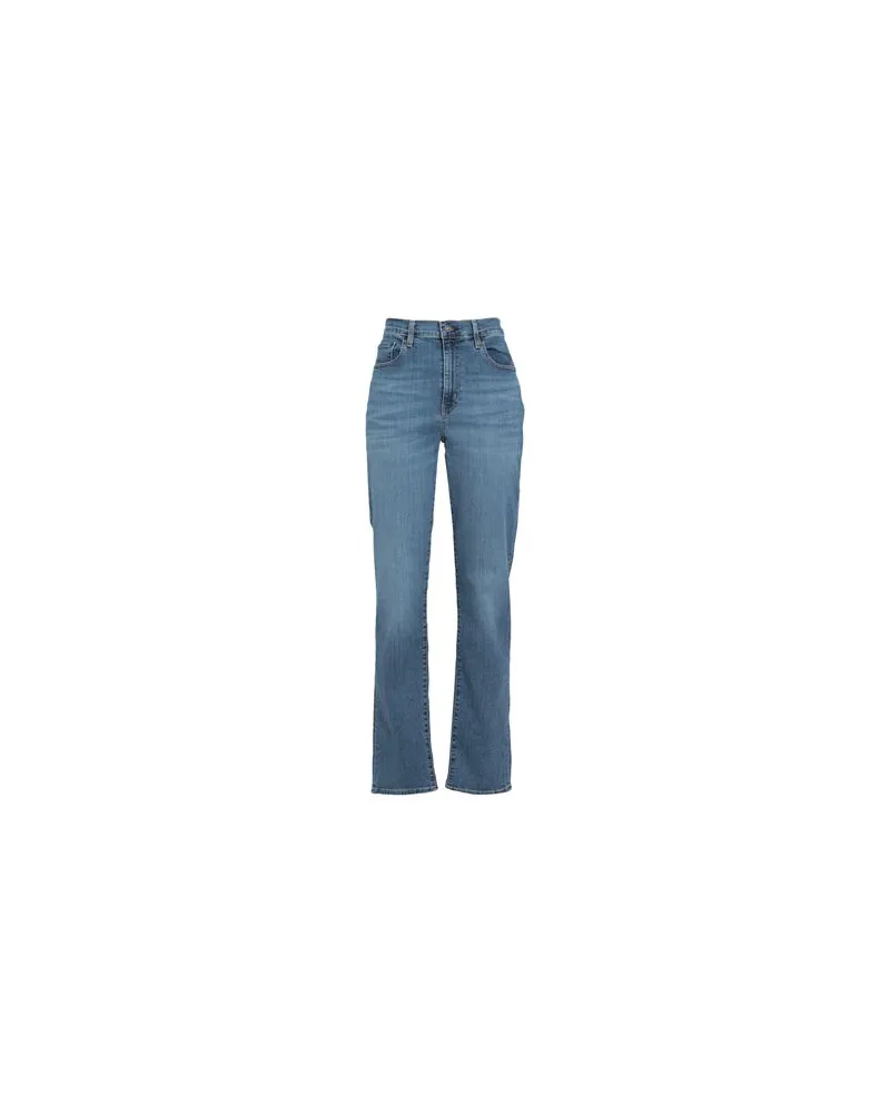 Levi's 724 HIGH RISE STRAIGHT WORN IN  - HOSEN & RÖCKE - Jeanshosenauf YOOX.COM Blau