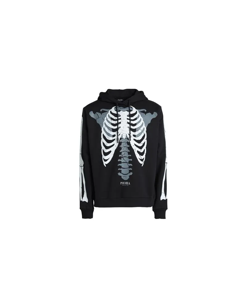 Phobia Archive HOODIE WITH WHITE SKELETON   - TOPS - Sweatshirtsauf YOOX.COM Schwarz