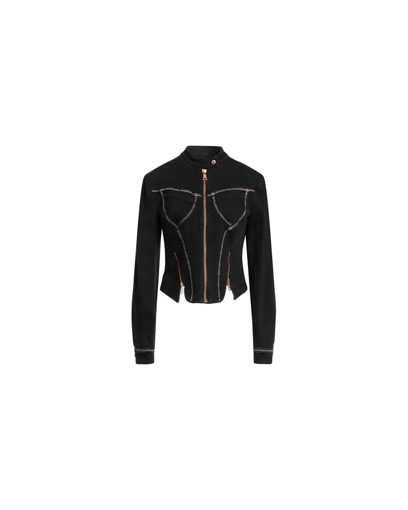 Versace Jeans JACKEN & MÄNTEL - Jeansjacken/Mäntelauf YOOX.COM Schwarz