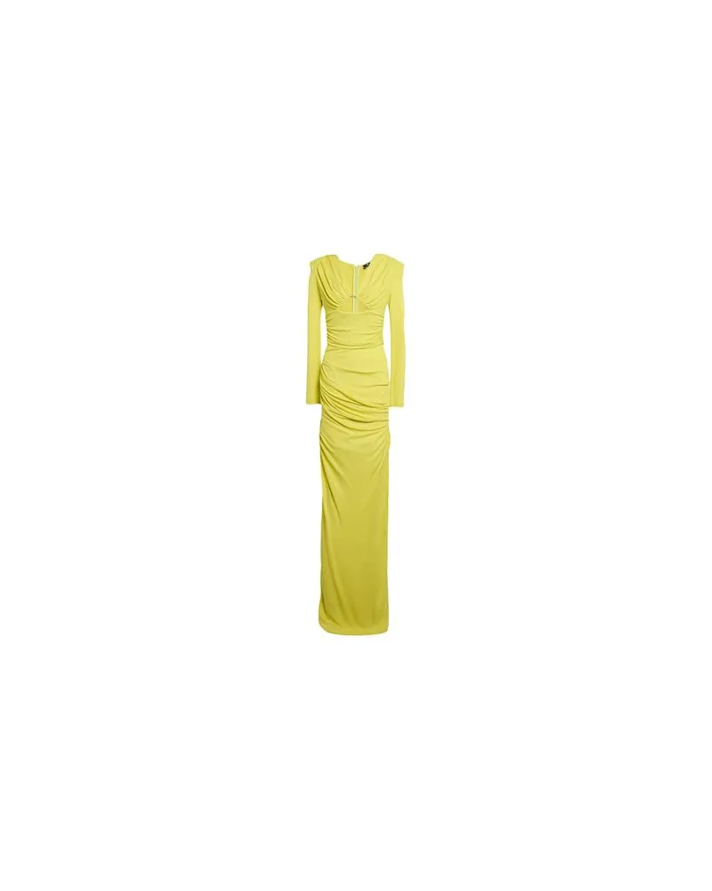 Elisabetta Franchi KLEIDER - Maxi-Kleiderauf YOOX.COM Limettengrün