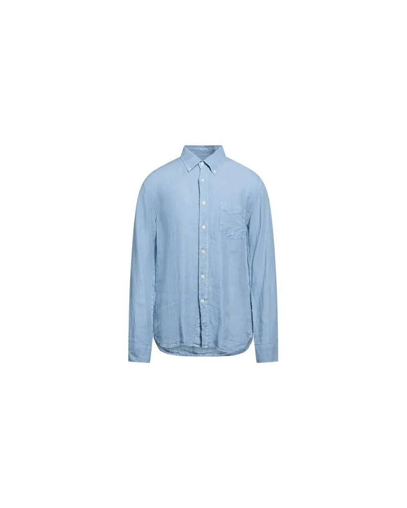 120% Lino TOPS - Hemdenauf YOOX.COM Taubenblau