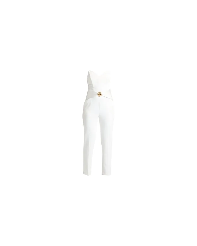 Elisabetta Franchi OVERALLS - Jumpsuitsauf YOOX.COM Weiß