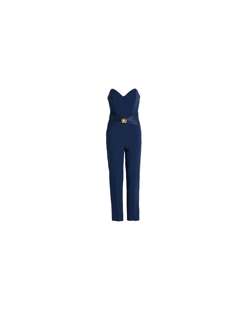 Elisabetta Franchi OVERALLS - Jumpsuitsauf YOOX.COM Blau