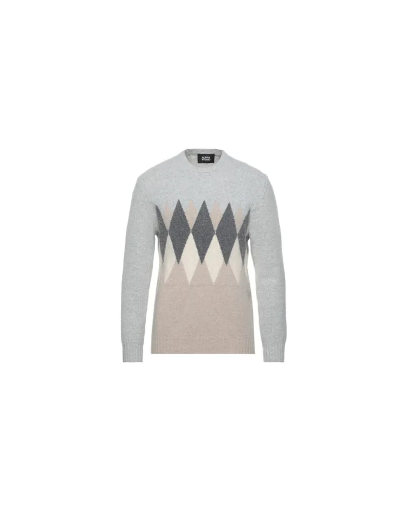 Alpha Studio STRICKWAREN - Pulloverauf YOOX.COM Hellgrau