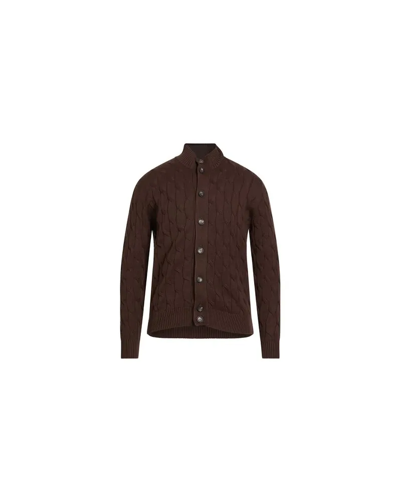 Filippo de Laurentiis STRICKWAREN - Strickjackenauf YOOX.COM Dunkelbraun