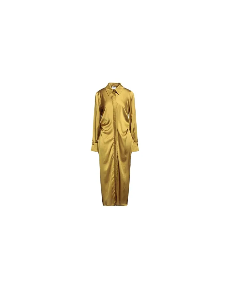 BERNA KLEIDER - Midi-Kleiderauf YOOX.COM Senf
