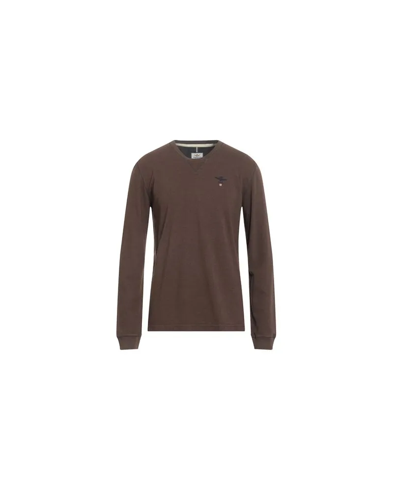 Aeronautica Militare TOPS - T-shirtsauf YOOX.COM Schokobraun