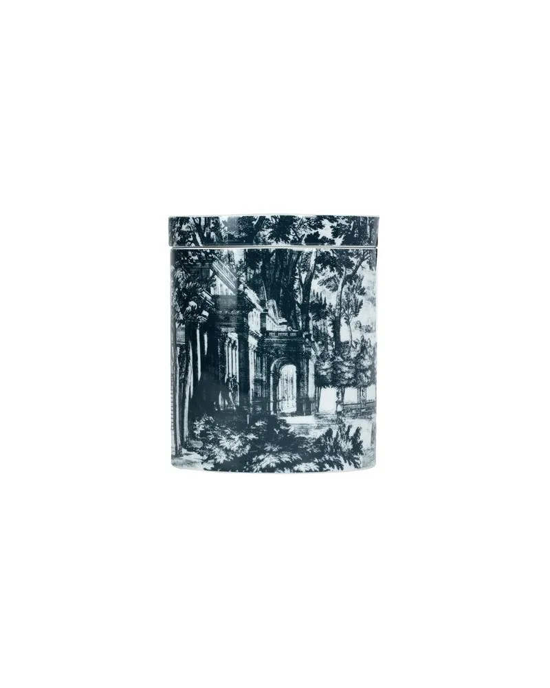 Fornasetti NEL MENTRE CANDELA PROFUMATA GRANDE - GIARDINO SETTECENTESCO - FRAGRANZA GIARDINO SEGRETO  - DEKORATIONEN - Kerzenauf YOOX.COM Blau