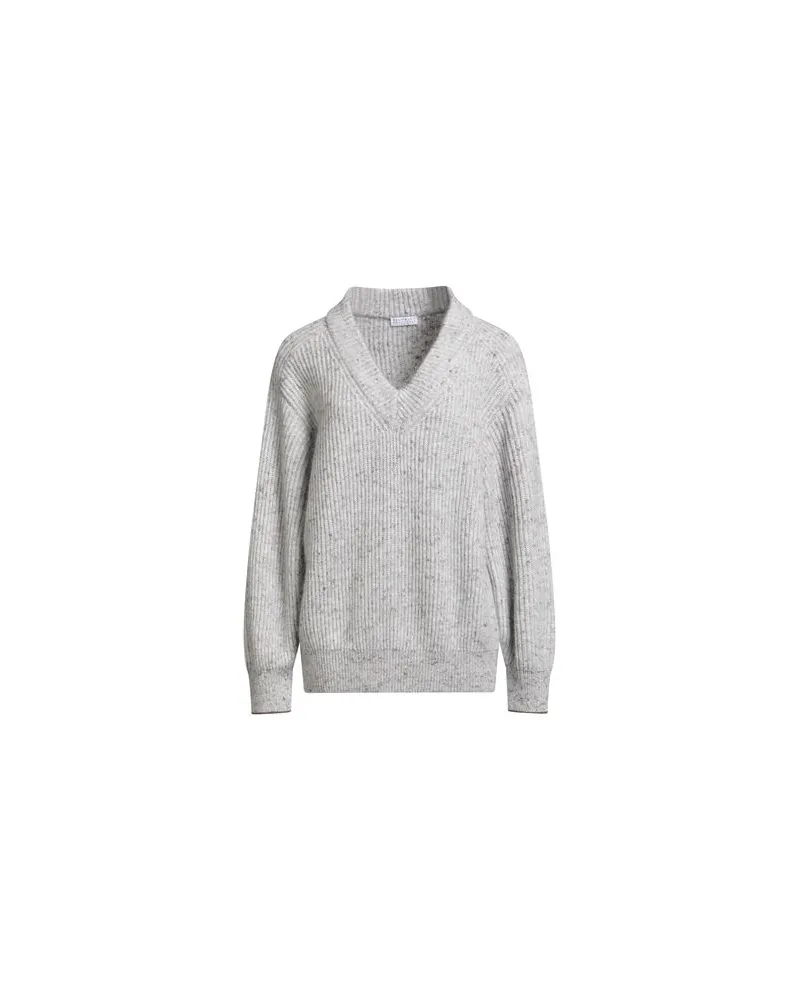 Brunello Cucinelli STRICKWAREN - Pulloverauf YOOX.COM Hellgrau