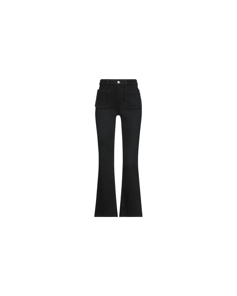 Maje HOSEN & RÖCKE - Jeanshosenauf YOOX.COM Schwarz