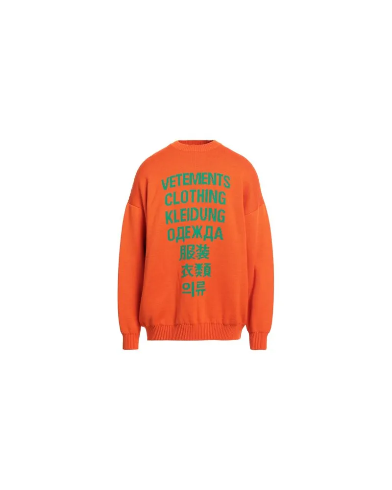 VETEMENTS STRICKWAREN - Pulloverauf YOOX.COM Orange