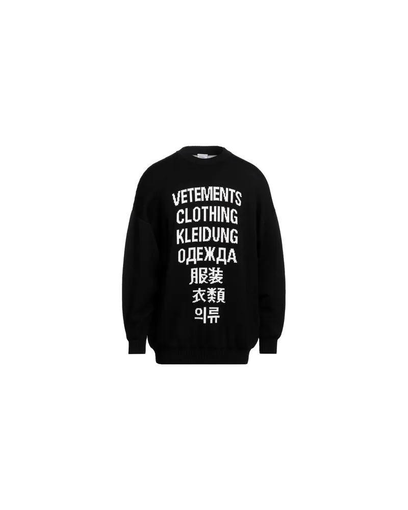 VETEMENTS STRICKWAREN - Pulloverauf YOOX.COM Schwarz
