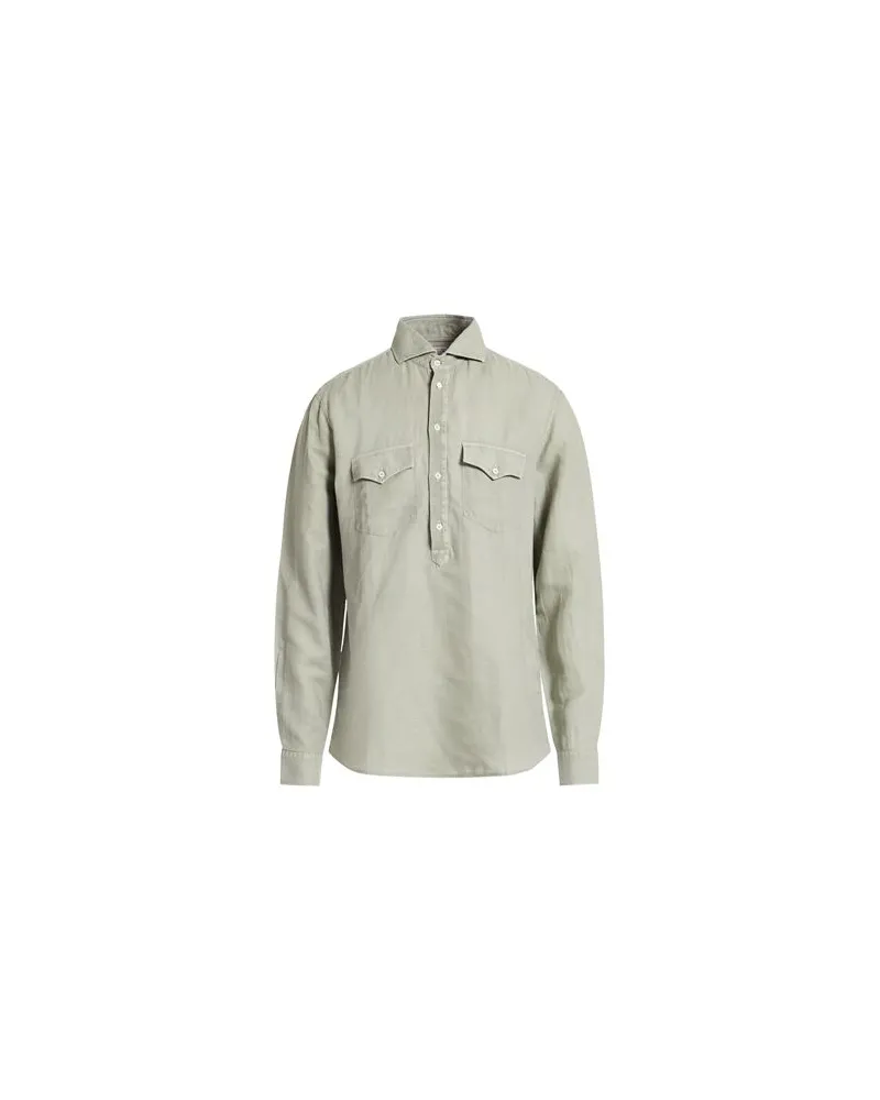 Brunello Cucinelli TOPS - Hemdenauf YOOX.COM Salbeigrün