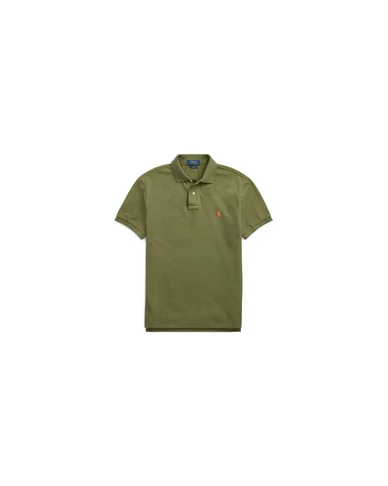 Ralph Lauren CUSTOM SLIM FIT MESH POLO - TOPS - Poloshirtsauf YOOX.COM Militärgrün