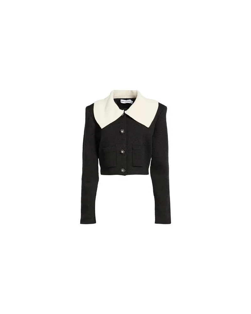 Self-Portrait STRICKWAREN - Strickjackenauf YOOX.COM Schwarz