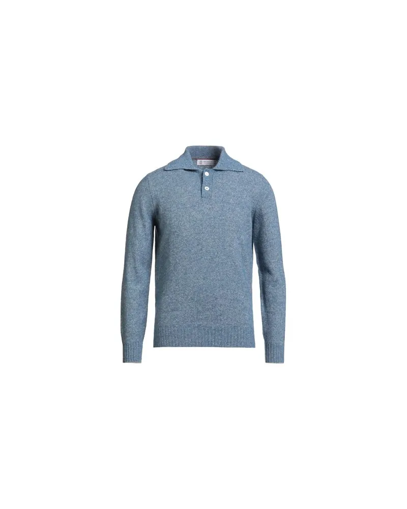 Brunello Cucinelli STRICKWAREN - Pulloverauf YOOX.COM Taubenblau