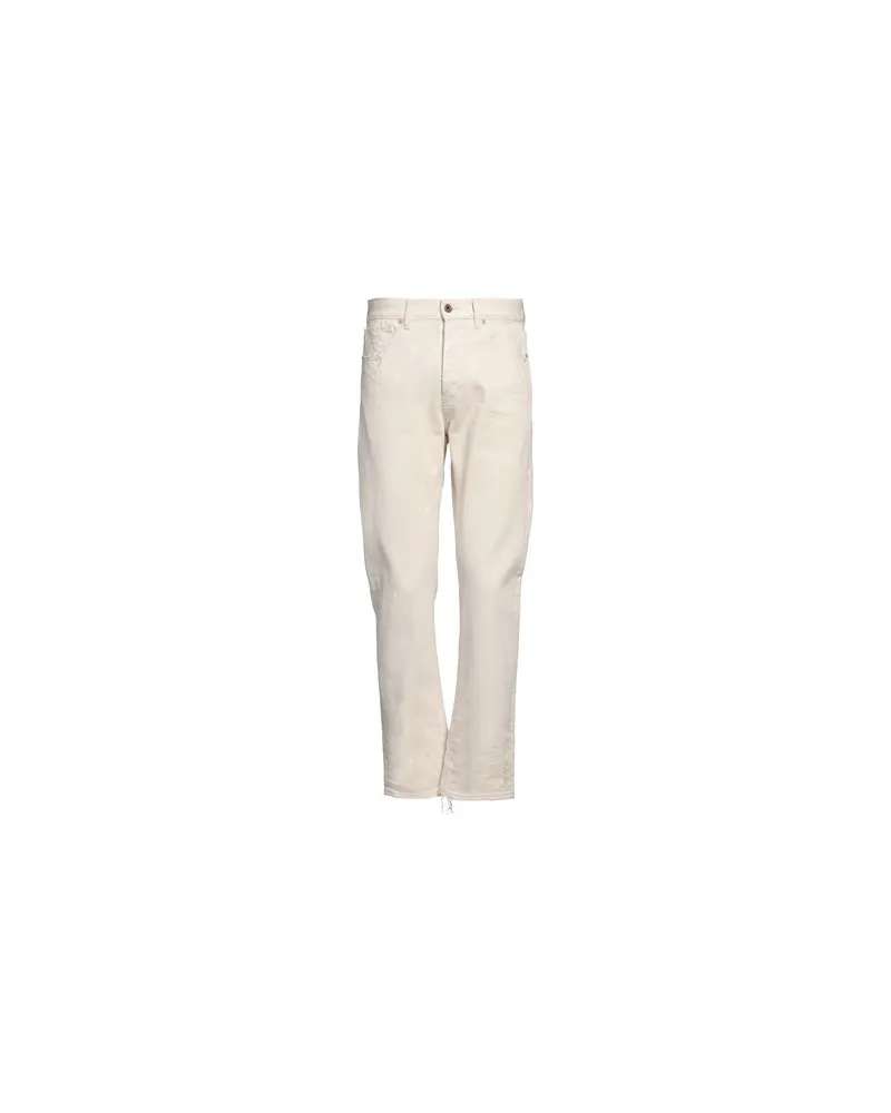 PENCE HOSEN & RÖCKE - Jeanshosenauf YOOX.COM Cremeweiß