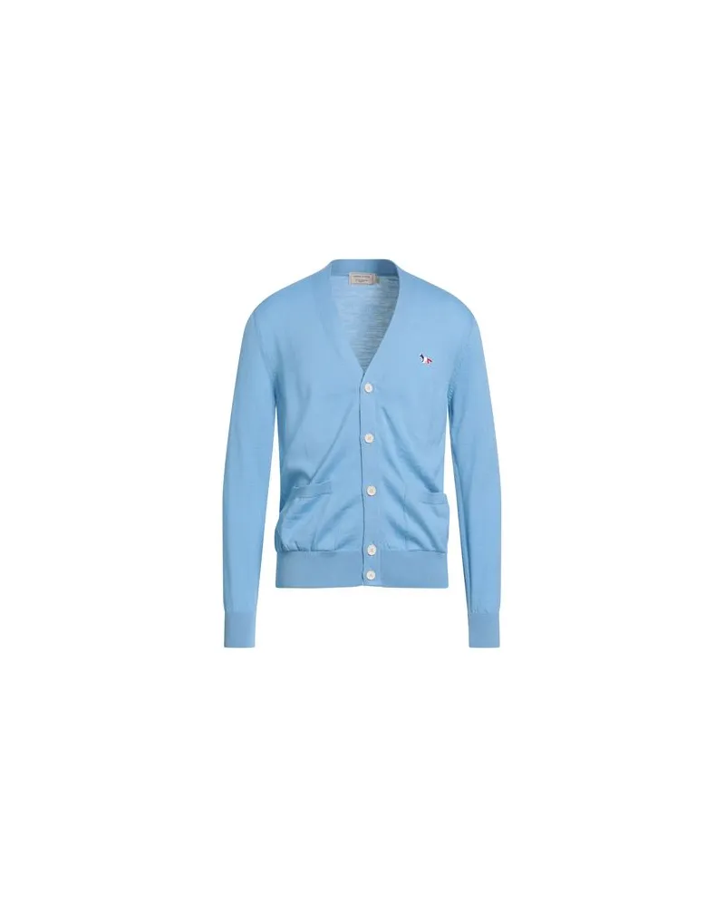 Kitsuné STRICKWAREN - Strickjackenauf YOOX.COM Himmelblau