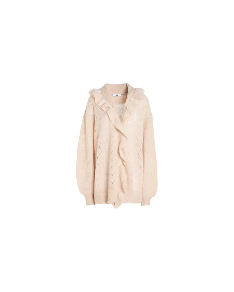 Twin-Set U&B  - STRICKWAREN - Strickjackenauf YOOX.COM Beige